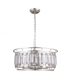 Modern Hanging Pendant Champagne Silver 6 Light , E14 - 2