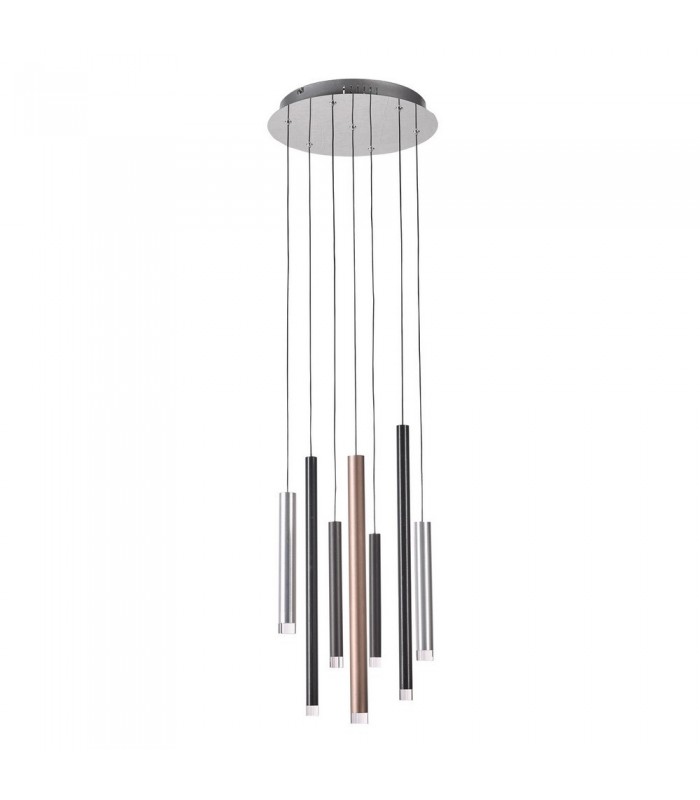 Modern LED Hanging Pendant Chrome, Warm White 3000K 2553lm Dimmable - 1