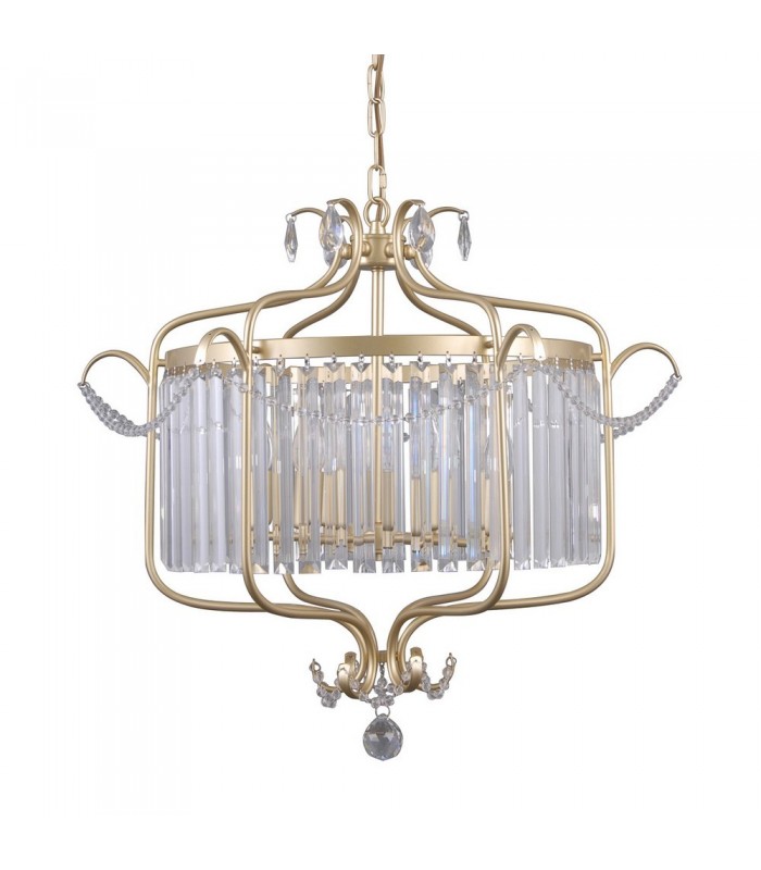 Classic Hanging Pendant Golden Champagne 6 Light , E14 - 1