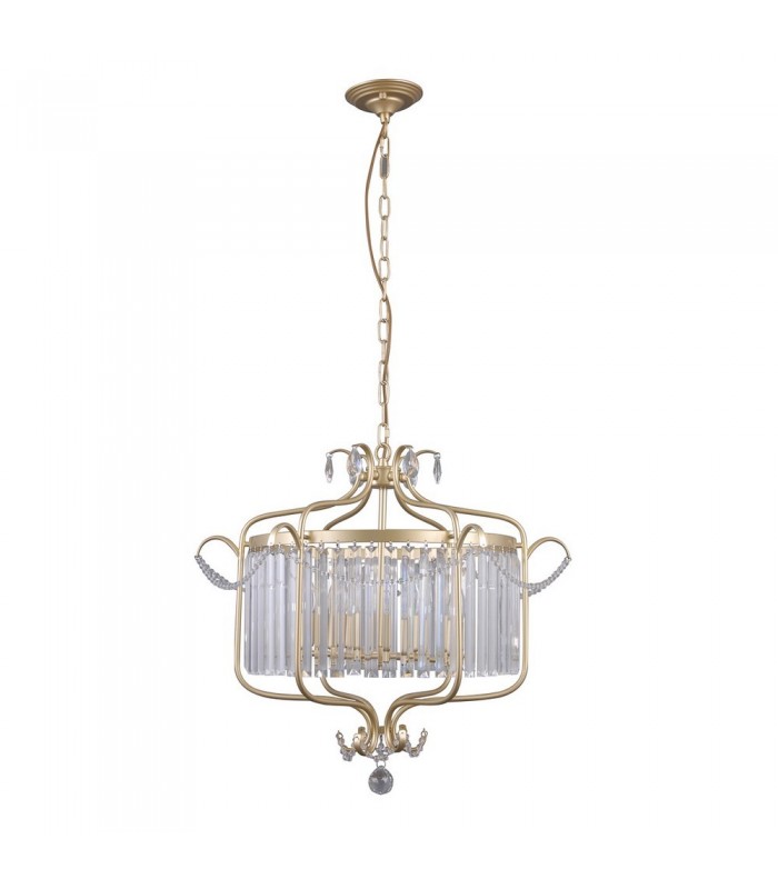 Classic Hanging Pendant Golden Champagne 6 Light , E14 - 2