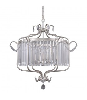 Classic Hanging Pendant Champagne Silver 6 Light , E14 - 1