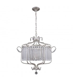Classic Hanging Pendant Champagne Silver 6 Light , E14 - 2