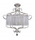 Classic Hanging Pendant Champagne Silver 6 Light , E14 - 1