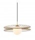 Modern Hanging Pendant Golden 1 Light  with Gold, White Shade, E27 - 1