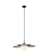 Modern Hanging Pendant Black 1 Light  with Black, White Shade, E27 - 2