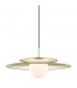 Modern Hanging Pendant Golden 1 Light  with Gold, White Shade, E27 - 1