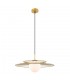 Modern Hanging Pendant Golden 1 Light  with Gold, White Shade, E27 - 2