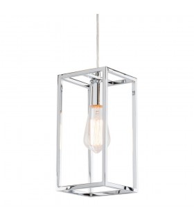 Industrial And Retro Hanging Pendant Chrome 1 Light , E27 - 1