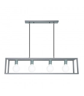 Industrial And Retro Hanging Pendant Grey 4 Light , E27 - 1
