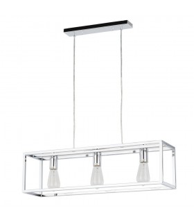 Industrial And Retro Hanging Pendant Chrome 3 Light , E27 - 2
