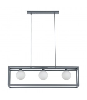 Industrial And Retro Hanging Pendant Grey 3 Light , E27 - 2