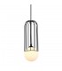Modern Hanging Pendant Black 1 Light  with Black, White Shade, G9 - 1