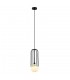Modern Hanging Pendant Black 1 Light  with Black, White Shade, G9 - 2