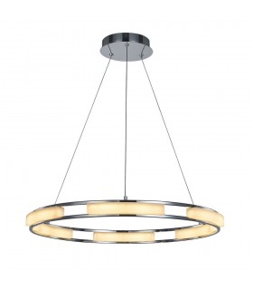 Modern LED Hanging Pendant Chrome, Warm White 3000K 2520lm Dimmable - 1