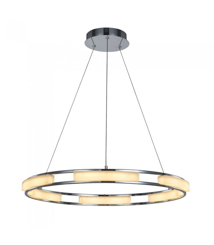 Modern LED Hanging Pendant Chrome, Warm White 3000K 2520lm Dimmable - 1