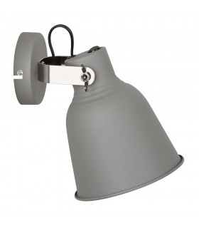 Industrial And Retro Wall Lamp Grey 1 Light  with Steel Shade, E27 - 1