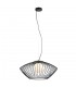 Modern Hanging Pendant Black 1 Light  with Black, White Shade, E27 - 2