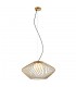 Modern Hanging Pendant Golden 1 Light  with Gold, White Shade, E27 - 2
