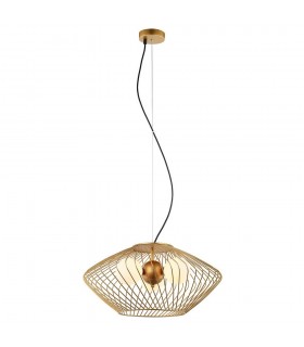 Modern Hanging Pendant Golden 3 Light  with Gold, White Shade, G9 - 2