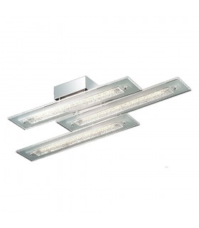 Classic LED Flush Ceiling Light Chrome, Warm White 3000K 1728lm - 1