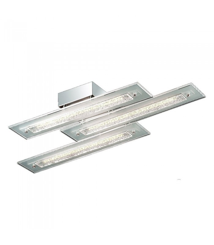 Classic LED Flush Ceiling Light Chrome, Warm White 3000K 1728lm - 1