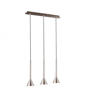 Modern Hanging Pendant Satin Nickel 3 Light  LED, GU10 - 1
