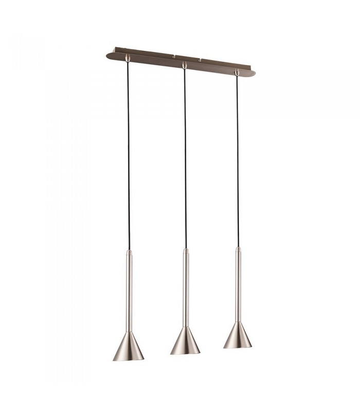 Modern Hanging Pendant Satin Nickel 3 Light  LED, GU10 - 1