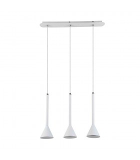 Modern Hanging Pendant White 3 Light  with White Shade LED, GU10 - 1