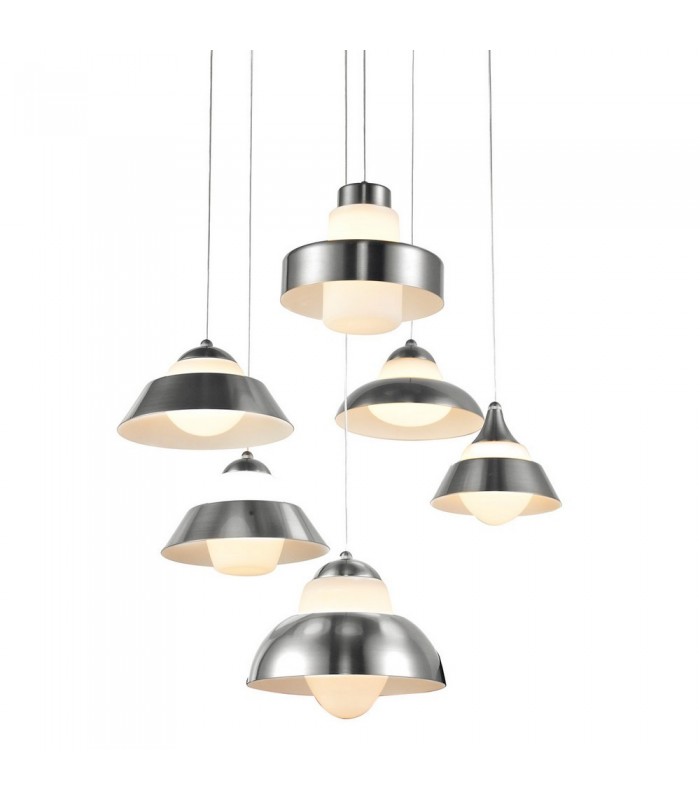 Modern LED Hanging Pendant Chrome, Warm White 3000K 2100lm - 1