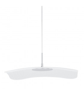 Modern LED Hanging Pendant Chrome, Clear, Warm White 3000K 550lm - 1