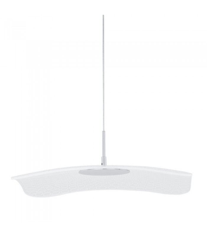 Modern LED Hanging Pendant Chrome, Clear, Warm White 3000K 550lm - 1