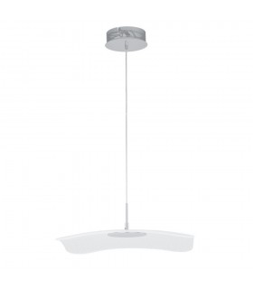 Modern LED Hanging Pendant Chrome, Clear, Warm White 3000K 550lm - 2