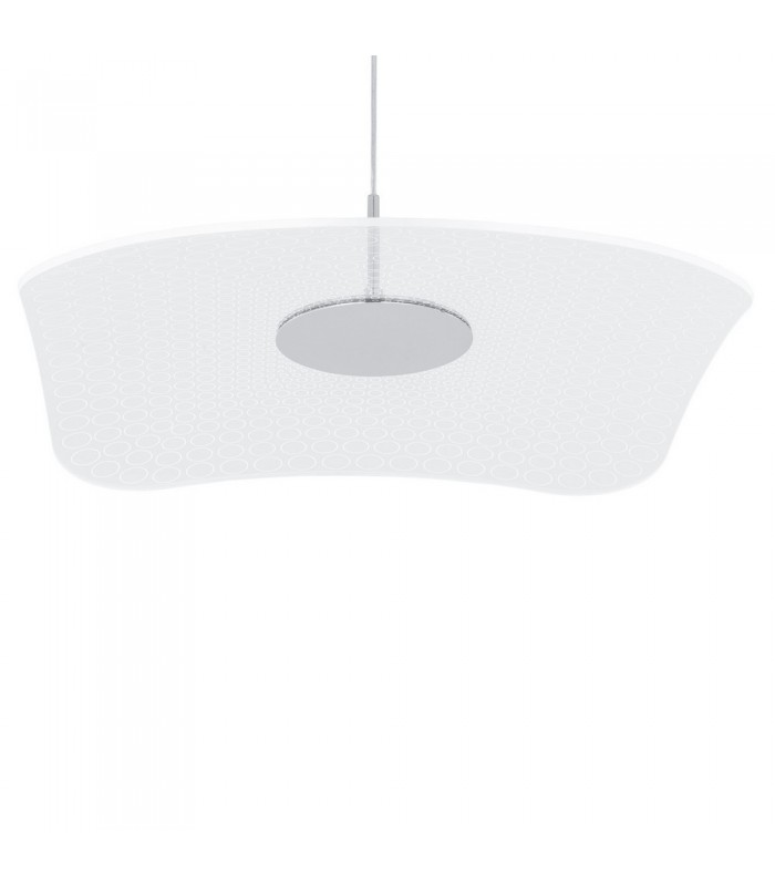 Modern LED Hanging Pendant Chrome, Clear, Warm White 3000K 550lm - 3