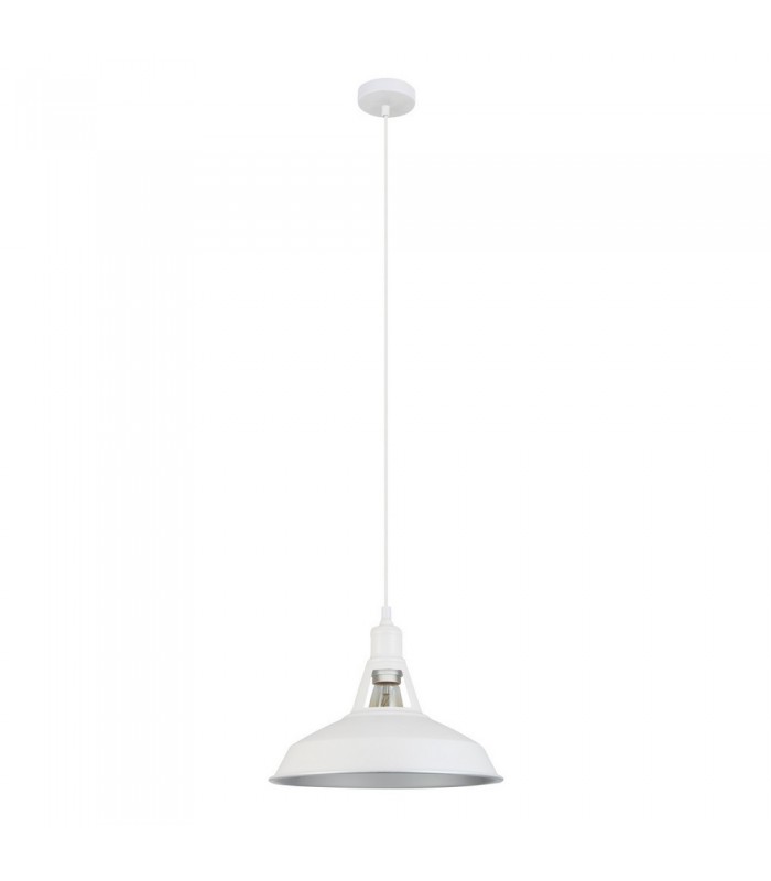 Industrial And Retro Hanging Pendant White 1 Light , E27 - 2