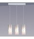 Modern Hanging Pendant Chrome 3 Light  with Matt Shade, E14 - 1
