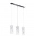 Modern Hanging Pendant Chrome 3 Light  with Matt Shade, E14 - 2