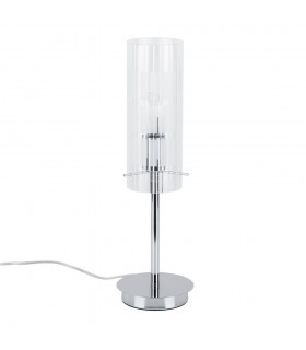 Modern Table Lamp Chrome 1 Light  with Clear Shade, E27 - 1