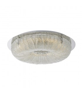Modern LED Flush Ceiling Light Chrome, Silver, Warm White 3000K 2780lm - 1