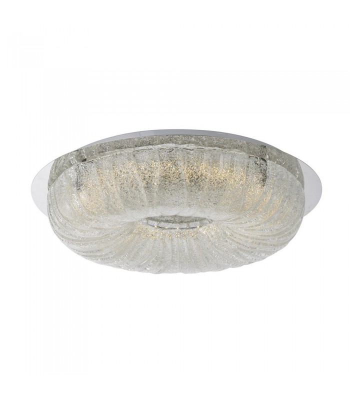 Modern LED Flush Ceiling Light Chrome, Silver, Warm White 3000K 2780lm - 1