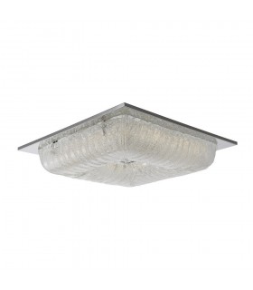 Modern LED Flush Ceiling Light Chrome, Silver, Warm White 3000K 2900lm - 1