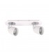 Modern Spotlights Chrome, White 2 Light  with White Shade, GU10 - 1