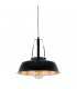 Modern Hanging Pendant Black 1 Light  with Black, Gold Shade, E27 - 1