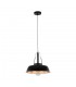 Modern Hanging Pendant Black 1 Light  with Black, Gold Shade, E27 - 2