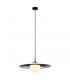 Modern Hanging Pendant Black 1 Light  with Black, White Shade, E27 - 2