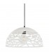 Modern Hanging Pendant White Matt 1 Light  with Steel Shade, E27 - 1