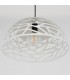Modern Hanging Pendant White Matt 1 Light  with Steel Shade, E27 - 4