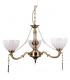 Stylized Chandeliers Golden 3 Light  with Milky, Glass Shade, E27 - 1