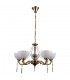 Stylized Chandeliers Golden 5 Light  with Milky, Glass Shade, E27 - 2