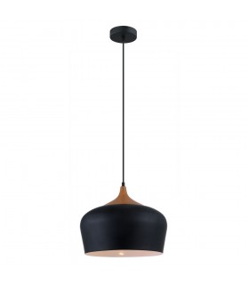 Modern Hanging Pendant Black 1 Light , E27 - 2