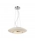 Modern Hanging Pendant Chrome, White 3 Light  with White Shade, E27 - 1